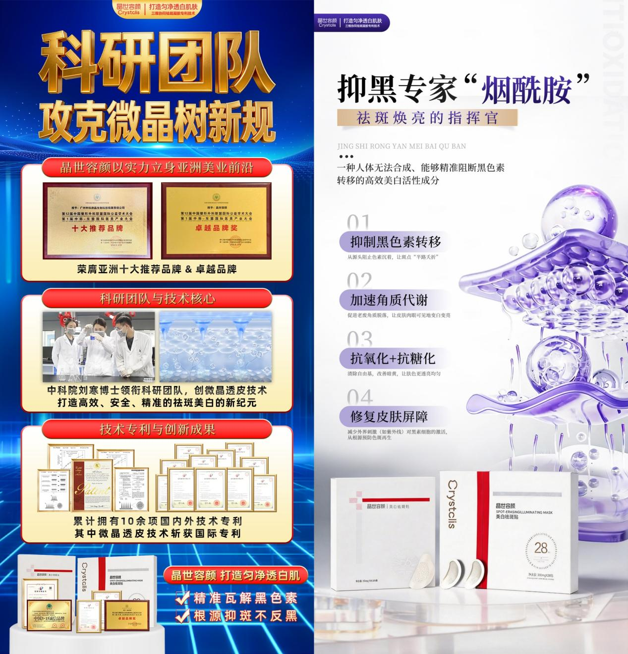 科学淡斑精准养护 晶世容颜美白祛斑贴以原理赋能国民肌肤修护